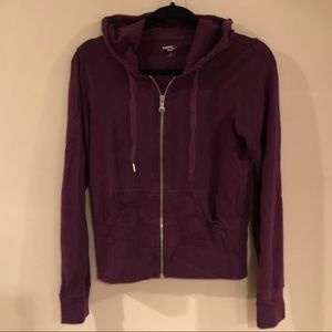 Dark purple Express yoga full zip hoodie